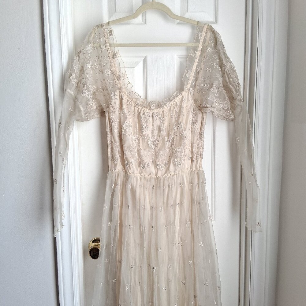 Vintage Puff Sleeve Juliet Lace Fairy Dress